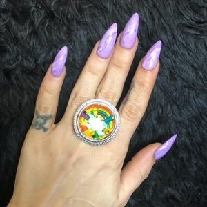 Rainbows, hearts, and stars ring